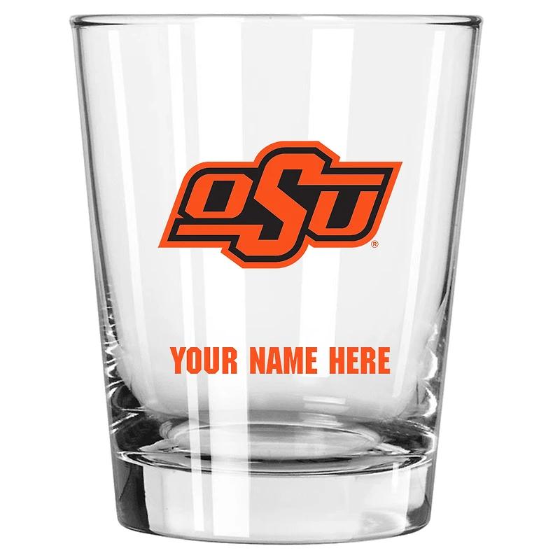 Oklahoma State Cowboys 15oz. Personalized Double Old Fashioned Glass