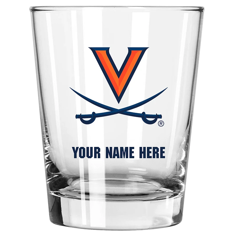 Virginia Cavaliers 15oz. Personalized Double Old Fashioned Glass