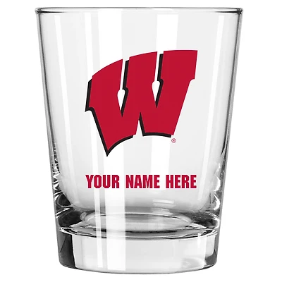 Wisconsin Badgers 15oz. Personalized Double Old Fashioned Glass