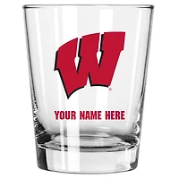 Wisconsin Badgers 15oz. Personalized Double Old Fashioned Glass