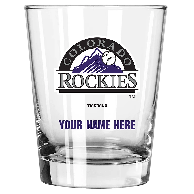Colorado Rockies 15oz. Personalized Double Old Fashioned Glass