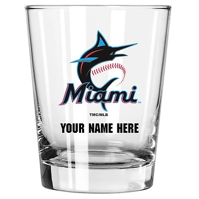 Miami Marlins 15oz. Personalized Double Old Fashioned Glass