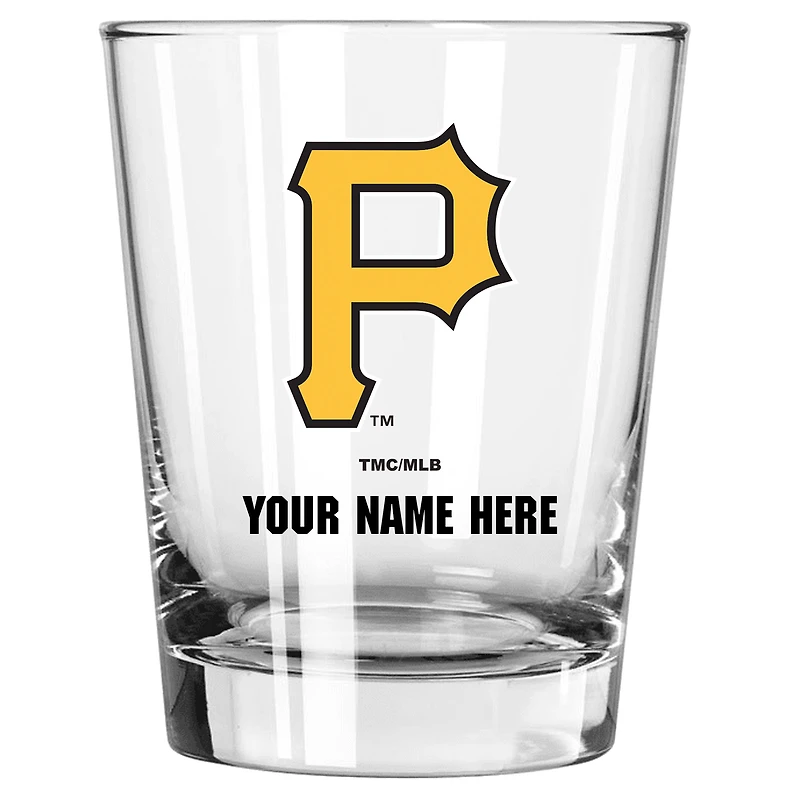 Pittsburgh Pirates 15oz. Personalized Double Old Fashioned Glass