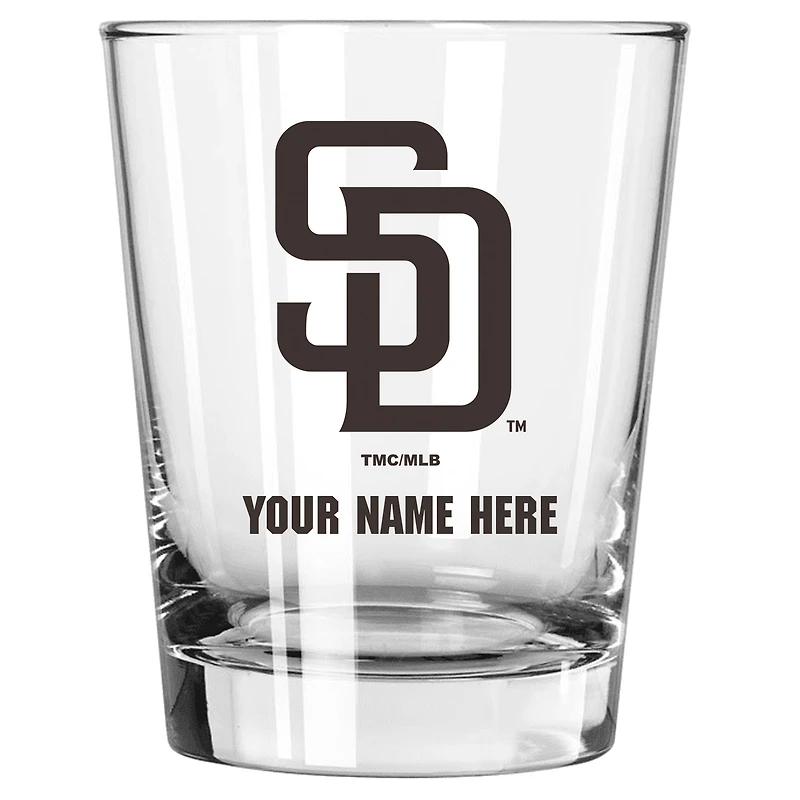 San Diego Padres 15oz. Personalized Double Old Fashioned Glass