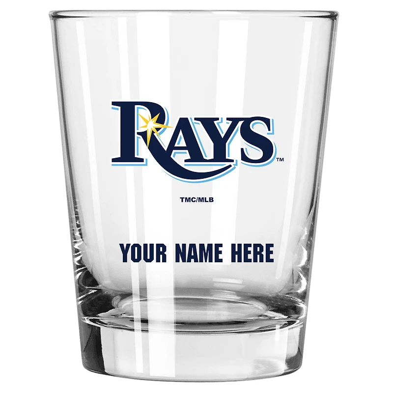 Tampa Bay Rays 15oz. Personalized Double Old Fashioned Glass