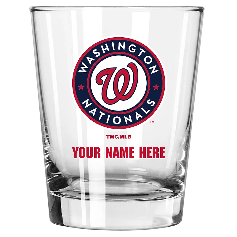 Washington Nationals 15oz. Personalized Double Old Fashioned Glass