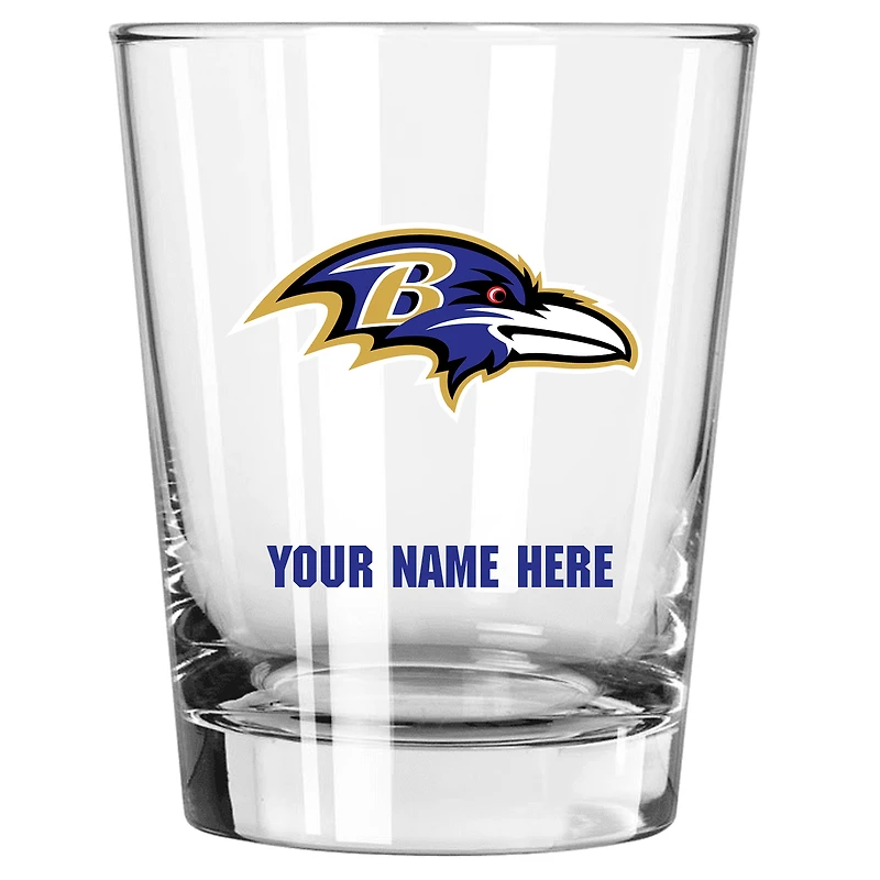 Baltimore Ravens 15oz. Personalized Double Old Fashioned Glass