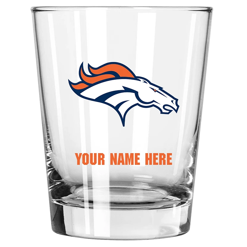 Denver Broncos 15oz. Personalized Double Old Fashioned Glass