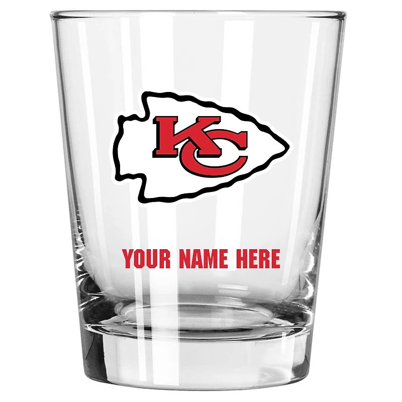 Kansas City Chiefs 15oz. Personalized Double Old Fashioned Glass