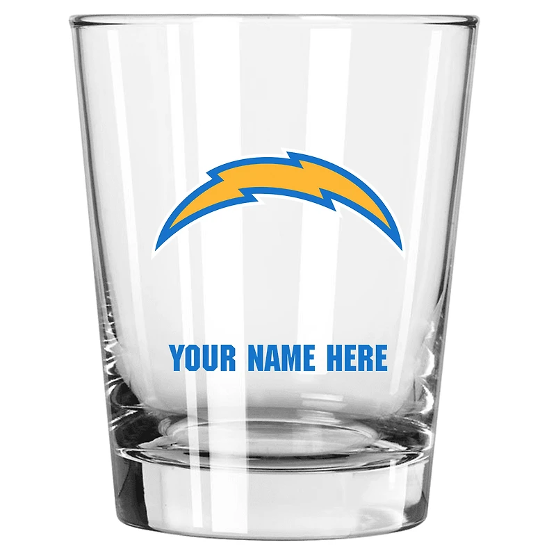 Los Angeles Chargers 15oz. Personalized Double Old Fashioned Glass