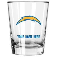 Los Angeles Chargers 15oz. Personalized Double Old Fashioned Glass