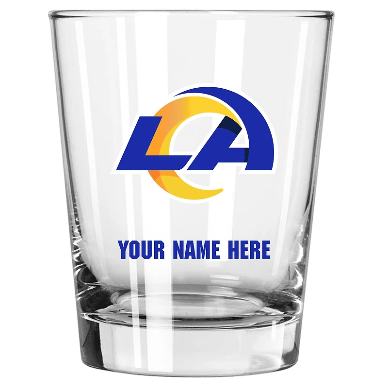 Los Angeles Rams 15oz. Personalized Double Old Fashioned Glass
