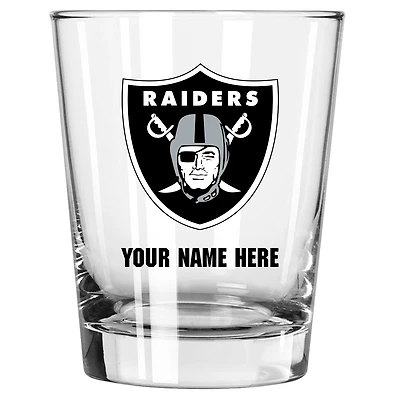 Las Vegas Raiders 15oz. Personalized Double Old Fashioned Glass