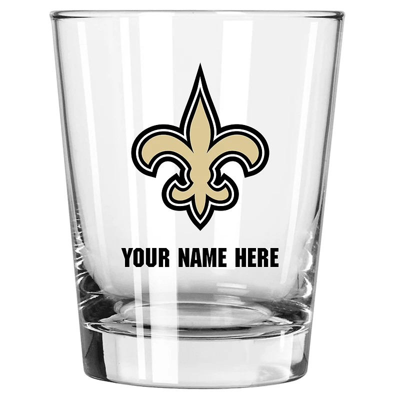 New Orleans Saints 15oz. Personalized Double Old Fashioned Glass