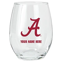 Alabama Crimson Tide 15oz. Personalized Stemless Glass Tumbler