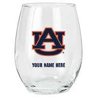 Auburn Tigers 15oz. Personalized Stemless Glass Tumbler