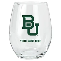 Baylor Bears 15oz. Personalized Stemless Glass Tumbler
