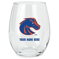 Boise State Broncos 15oz. Personalized Stemless Glass Tumbler