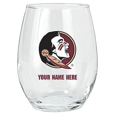 Florida State Seminoles 15oz. Personalized Stemless Glass Tumbler