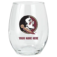 Florida State Seminoles 15oz. Personalized Stemless Glass Tumbler