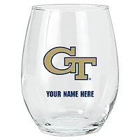 Georgia Tech Yellow Jackets 15oz. Personalized Stemless Glass Tumbler