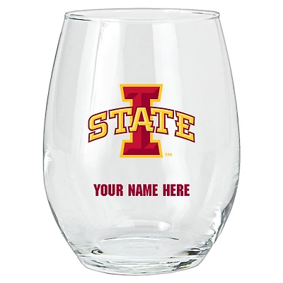 Iowa State Cyclones 15oz. Personalized Stemless Glass Tumbler