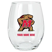 Maryland Terrapins 15oz. Personalized Stemless Glass Tumbler