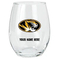 Missouri Tigers 15oz. Personalized Stemless Glass Tumbler