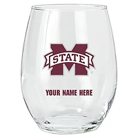 Mississippi State Bulldogs 15oz. Personalized Stemless Glass Tumbler