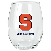 Syracuse Orange 15oz. Personalized Stemless Glass Tumbler