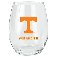 Tennessee Volunteers 15oz. Personalized Stemless Glass Tumbler