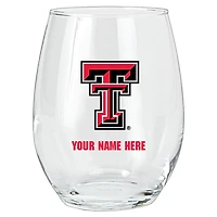 Texas Tech Red Raiders 15oz. Personalized Stemless Glass Tumbler