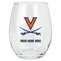 Virginia Cavaliers 15oz. Personalized Stemless Glass Tumbler
