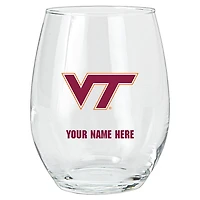Virginia Tech Hokies 15oz. Personalized Stemless Glass Tumbler