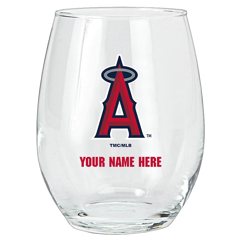 Los Angeles Angels 15oz. Personalized Stemless Glass Tumbler