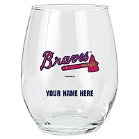 Atlanta Braves 15oz. Personalized Stemless Glass Tumbler