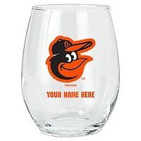 Baltimore Orioles 15oz. Personalized Stemless Glass Tumbler