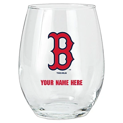 Boston Red Sox 15oz. Personalized Stemless Glass Tumbler