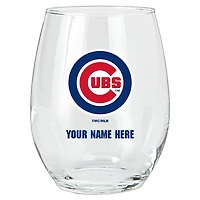 Chicago Cubs 15oz. Personalized Stemless Glass Tumbler