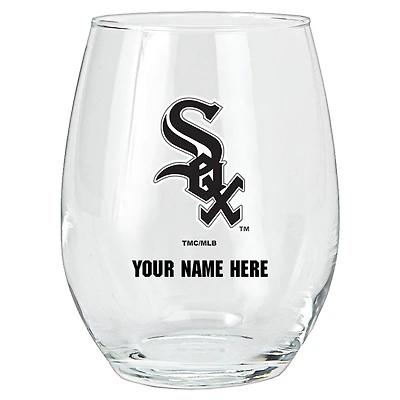 Chicago White Sox 15oz. Personalized Stemless Glass Tumbler