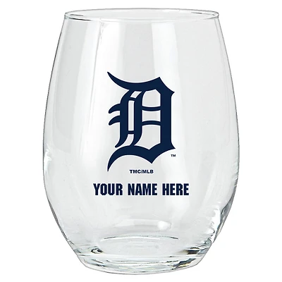 Detroit Tigers 15oz. Personalized Stemless Glass Tumbler