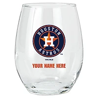 Houston Astros 15oz. Personalized Stemless Glass Tumbler