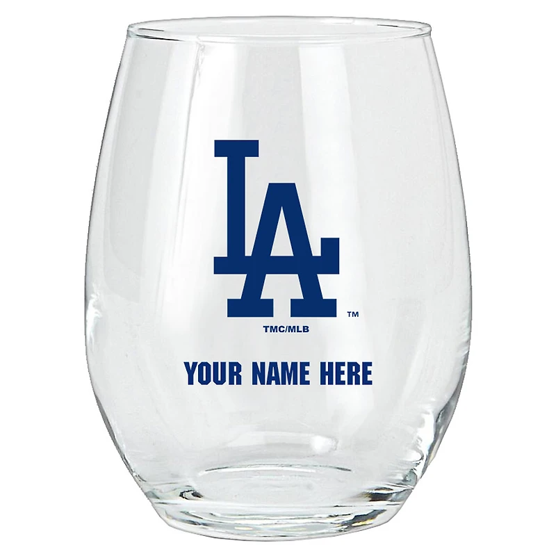 Los Angeles Dodgers 15oz. Personalized Stemless Glass Tumbler
