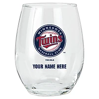 Minnesota Twins 15oz. Personalized Stemless Glass Tumbler