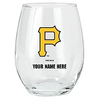 Pittsburgh Pirates 15oz. Personalized Stemless Glass Tumbler