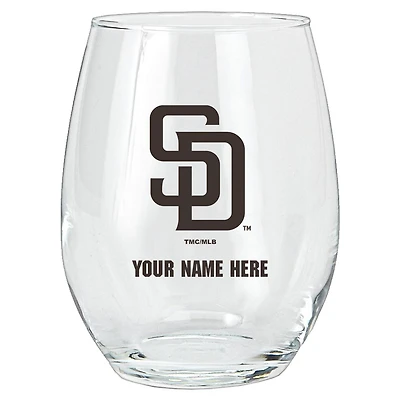 San Diego Padres 15oz. Personalized Stemless Glass Tumbler