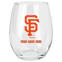San Francisco Giants 15oz. Personalized Stemless Glass Tumbler