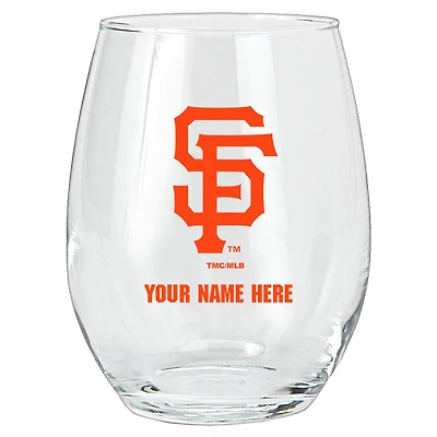 San Francisco Giants 15oz. Personalized Stemless Glass Tumbler