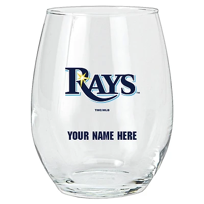 Tampa Bay Rays 15oz. Personalized Stemless Glass Tumbler