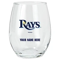 Tampa Bay Rays 15oz. Personalized Stemless Glass Tumbler